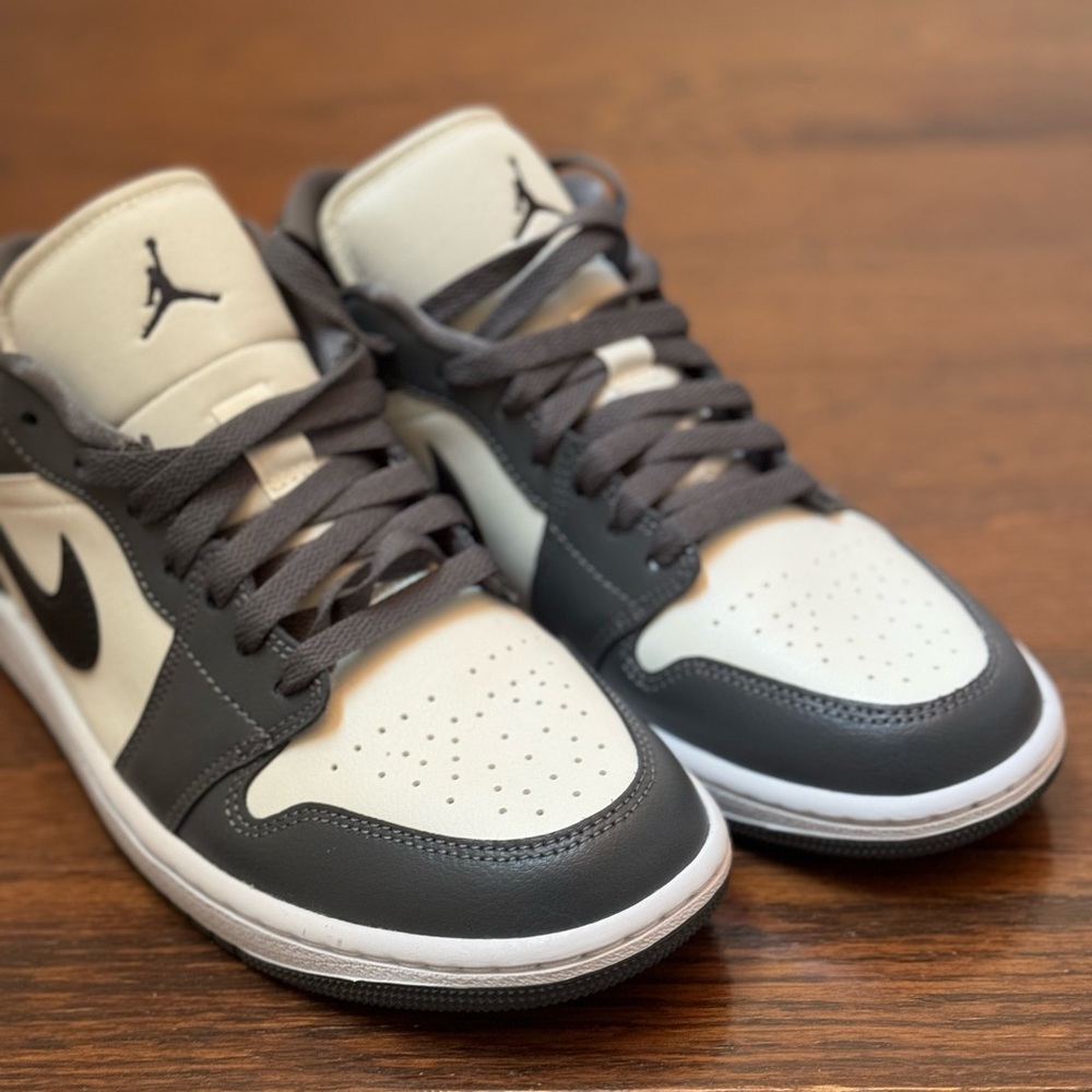 Nike Jordan 1 Sail Off Noir-Dark Grey-white.  Never Worn -- Perfect Condition